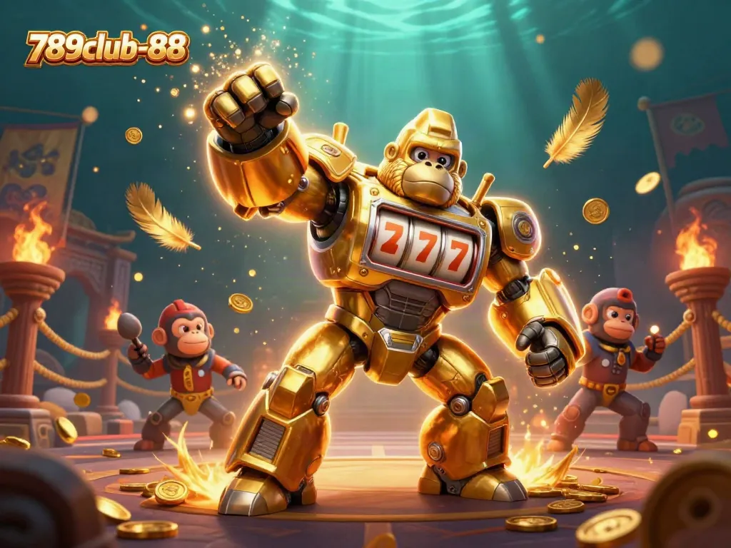 Transform and win big at 789club-88 with an exciting casino-themed 3D scene featuring vibrant characters.