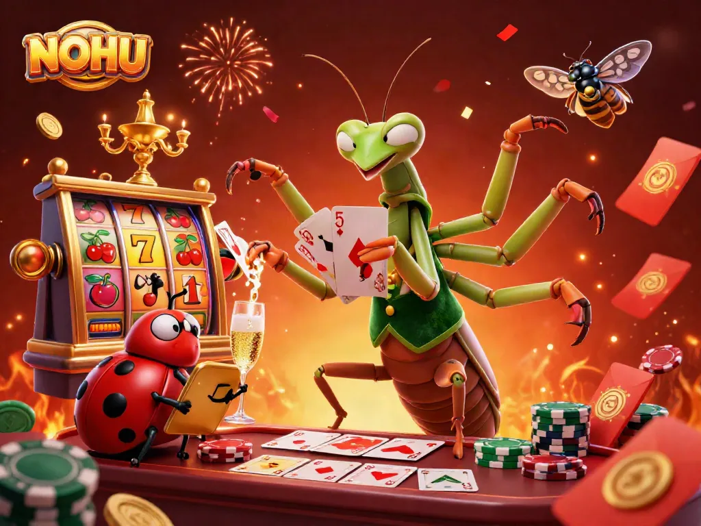 Experience the thrilling world of NOHU slots with vibrant characters and dynamic gameplay.
