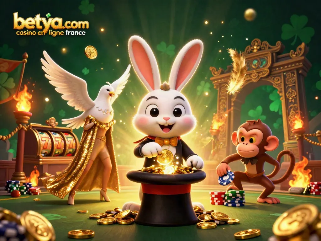 Engage with the thrill at betya.com casino en ligne france featuring a magician rabbit and enchanting elements.