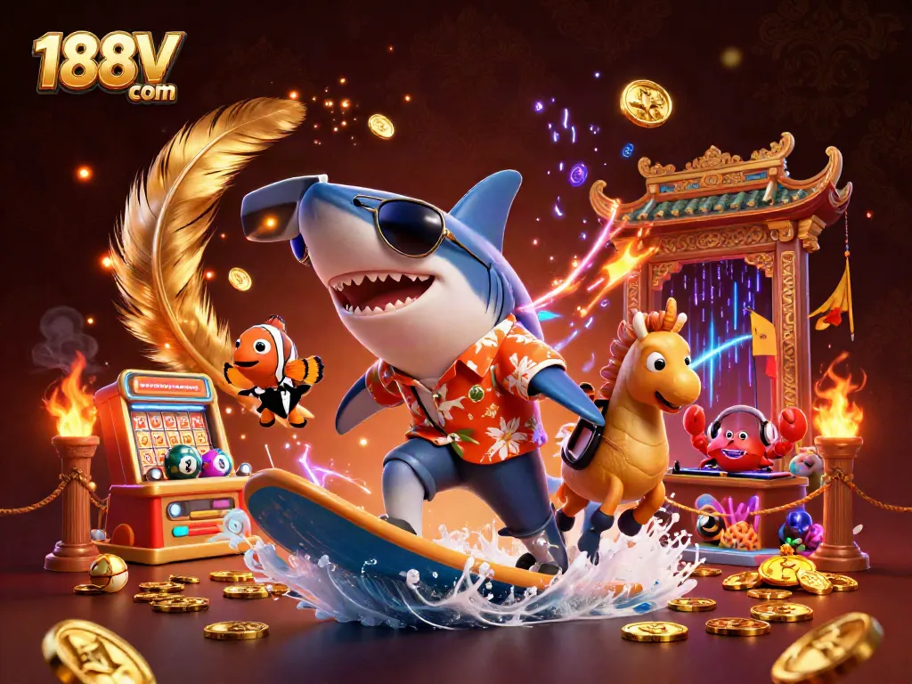 Experience thrilling 188V com casino fun with exciting characters and vibrant gaming elements.