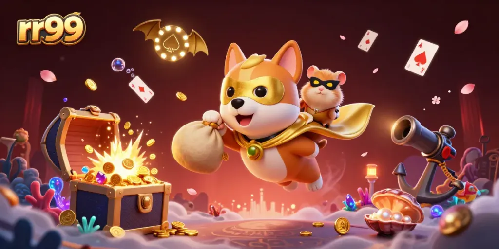 Engage in thrilling gameplay with rr99's dynamic casino experience featuring colorful characters and gold