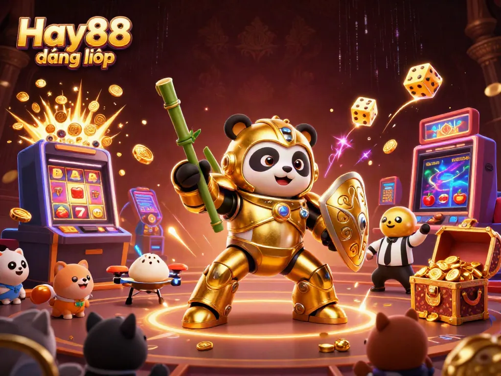 Experience Hay88 đăng nhập with vibrant 3D casino action scenes featuring dynamic characters and jackpot elements.