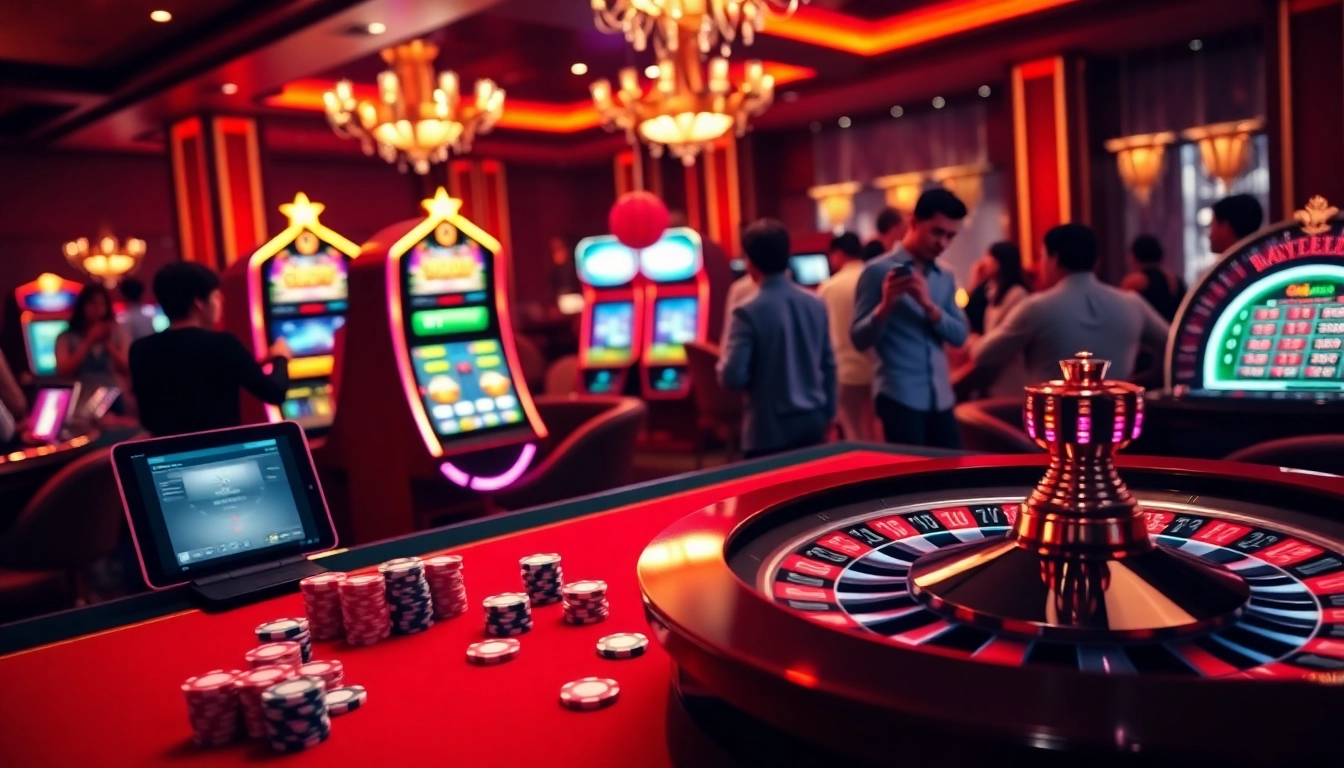 Experience Ga888's thrilling live betting atmosphere with vibrant casino visuals and excitement.
