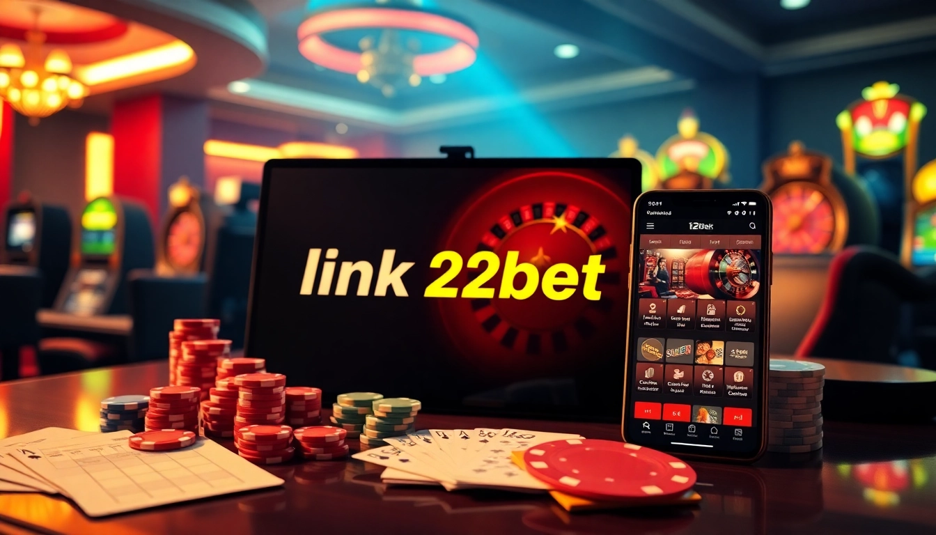 Experience the thrill of betting with the link 12bet interface, featuring poker chips and casino visuals.
