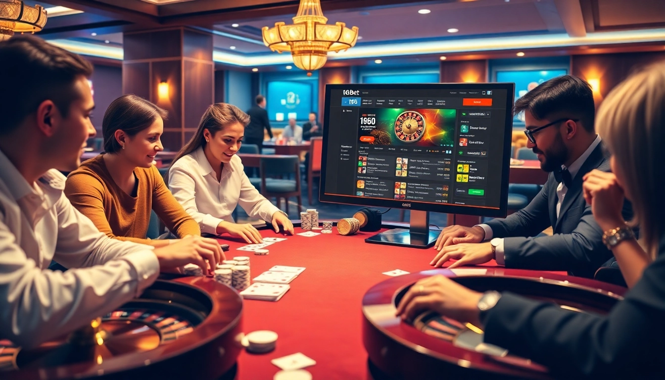 Players engaging intensely at the 166bet casino table, showcasing excitement and professional gamblers.