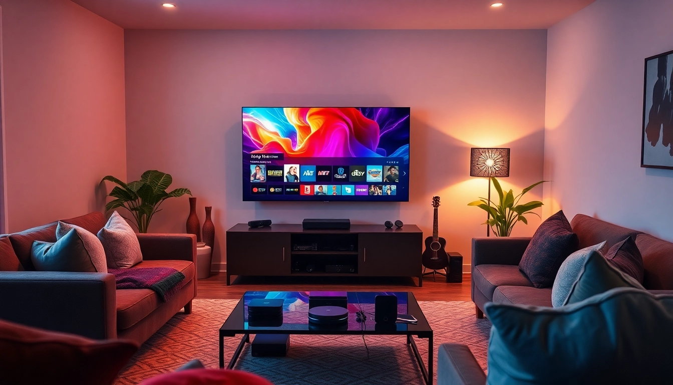 Enjoy vibrant 4K streaming with Iron TV Pro in a modern living room setup.