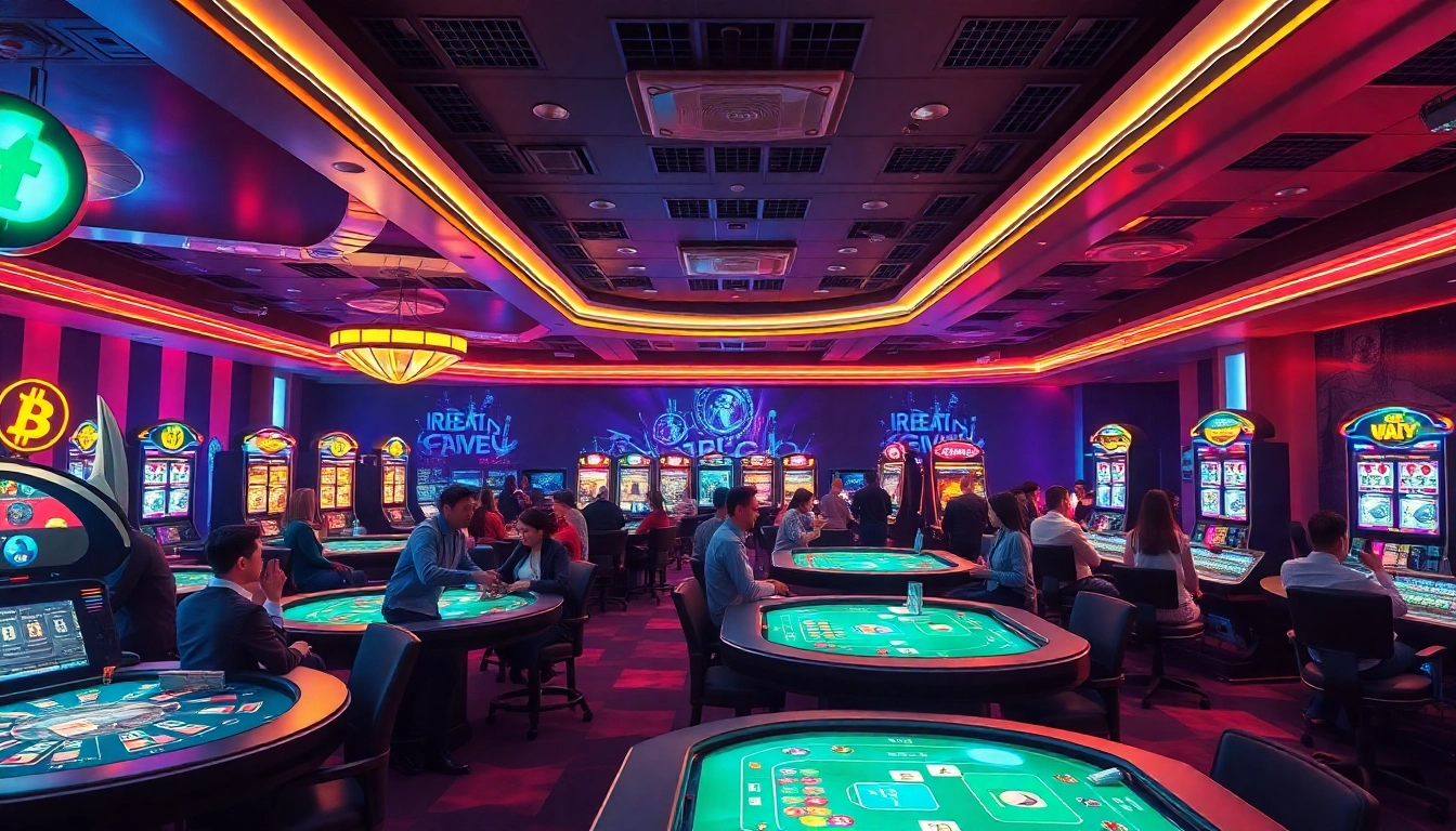 Découvrez le meilleur casino crypto avec des jeux futuristes et des symboles lumineux.