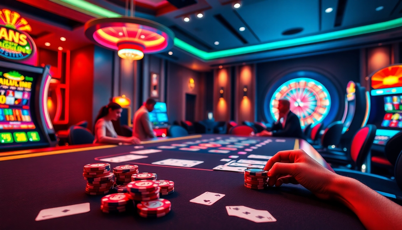 Experience high-stakes excitement at fsbet.one with vibrant casino gaming visuals.