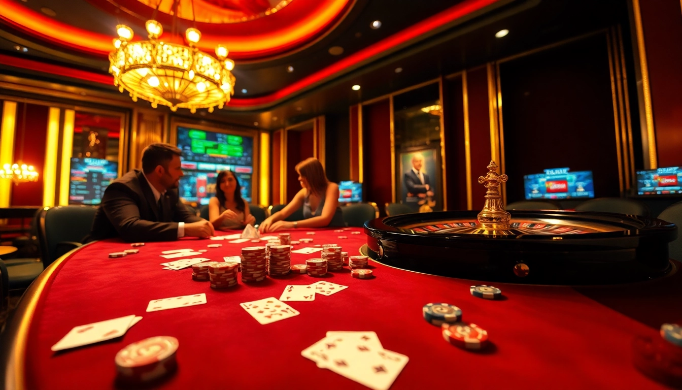 Engage in exhilarating poker and roulette action with Fsbet at this luxurious casino setting.