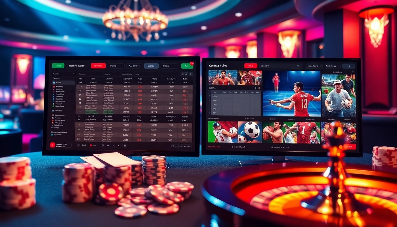 Engaging scene of meilleurs sites de paris sportifs showcasing sleek digital betting platforms.