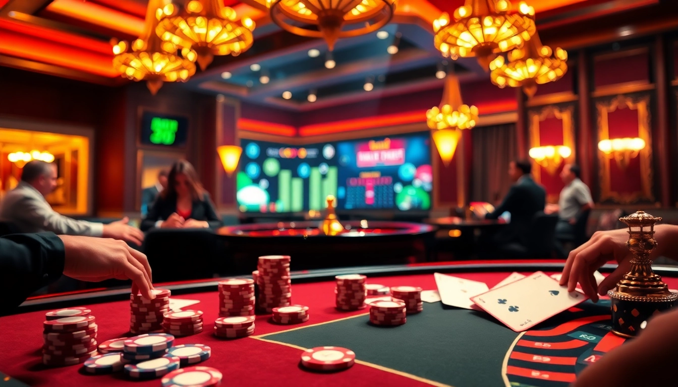 Experience the excitement of poker at https://vua88.boo/, with vibrant chips and cards in action.