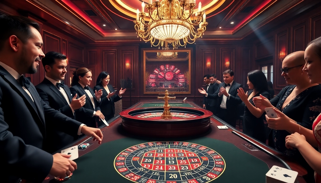 Players engaging in thrilling gameplay at a vibrant live casino France, showcasing roulette excitement.