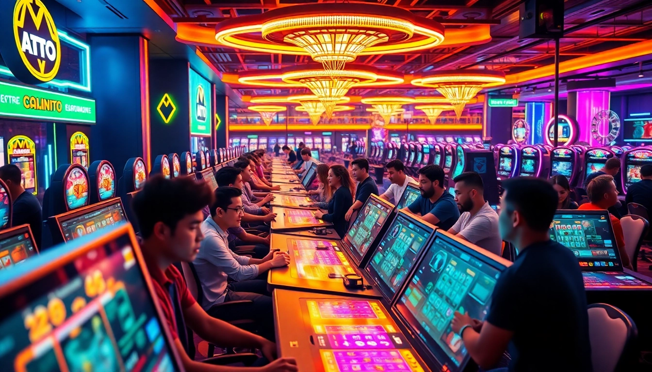 Des joueurs captivés dans un crypto casino, illustrant l'excitation des jeux numériques.