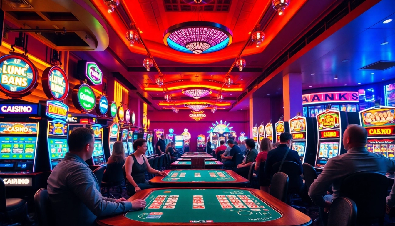 Jouez à des jeux captivants de casino en ligne dans une ambiance excitante et colorée.