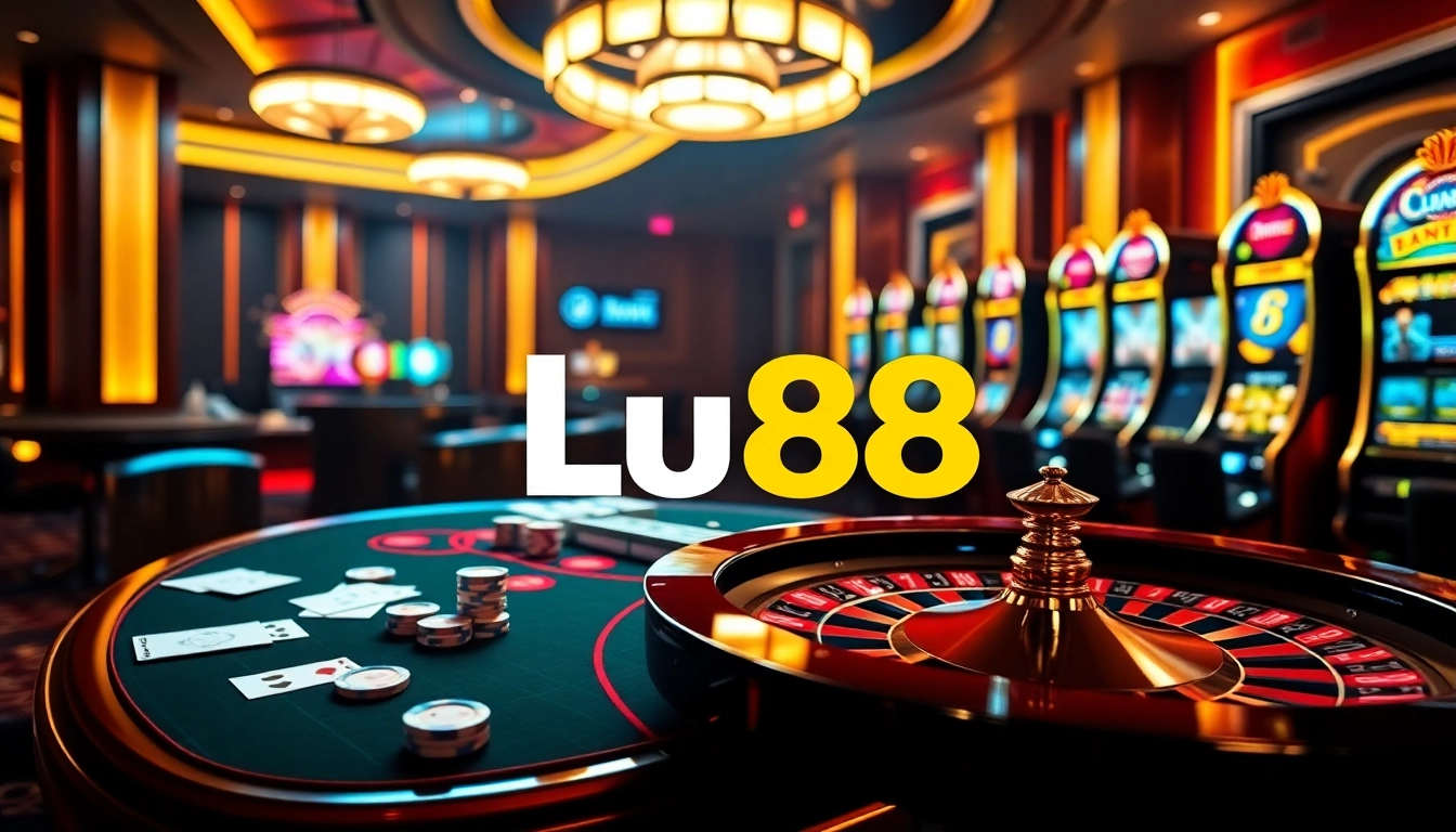 Experience thrilling gameplay at Lu88 with vibrant casino visuals and engaging elements.
