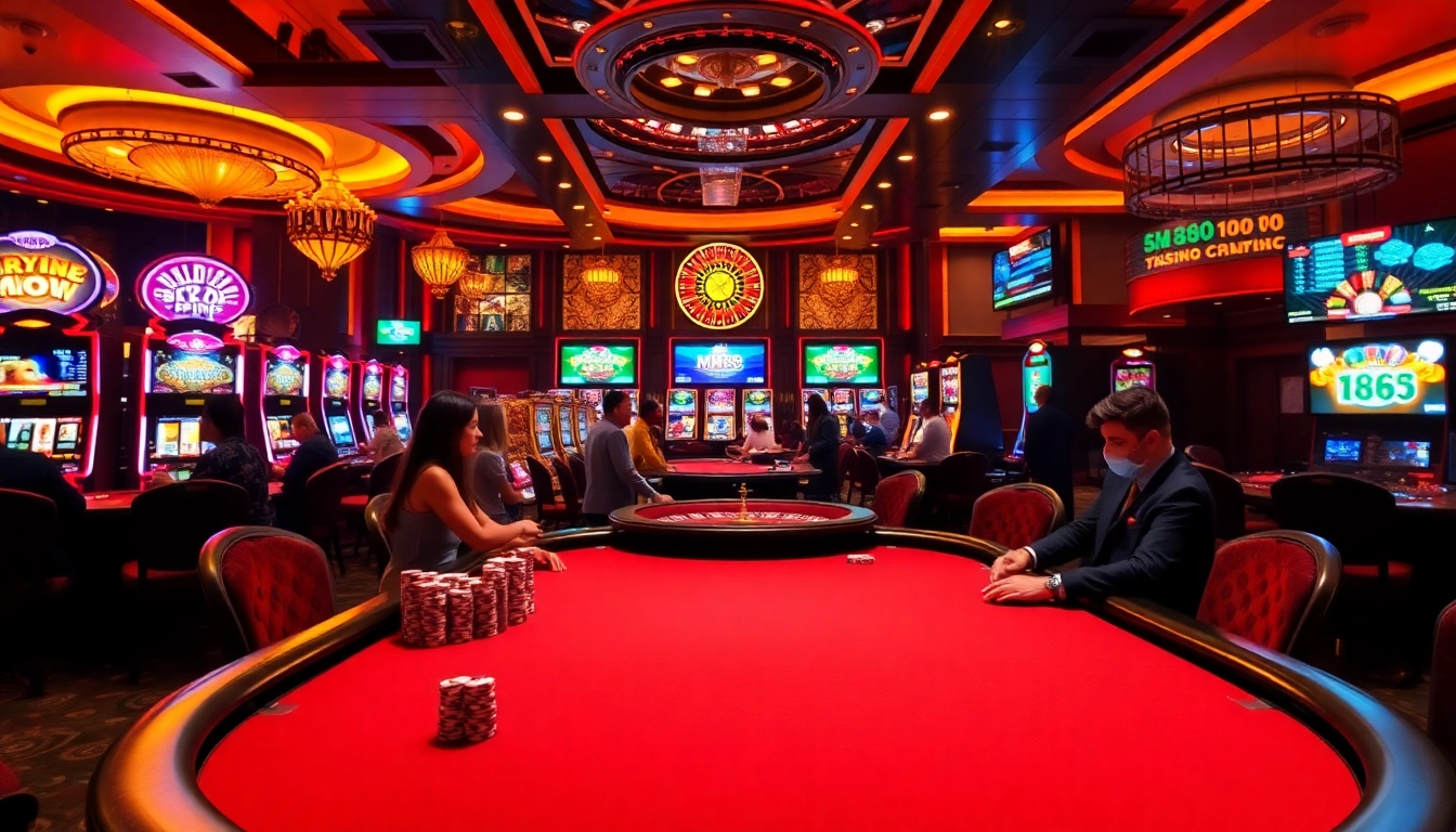 Experience the thrill of gambling with MM88 at a luxurious casino table setting.
