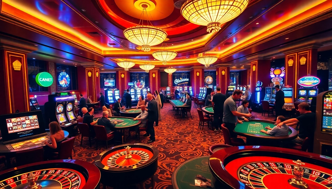Experience the thrill at the meilleurs casino sans verification with diverse players enjoying an exhilarating gambling atmosphere.