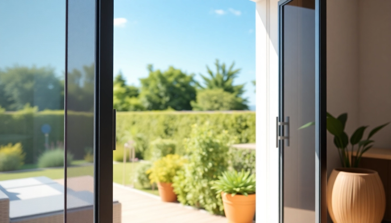 Installation de moustiquaire porte fenetre élégante, idéales pour protéger votre maison.