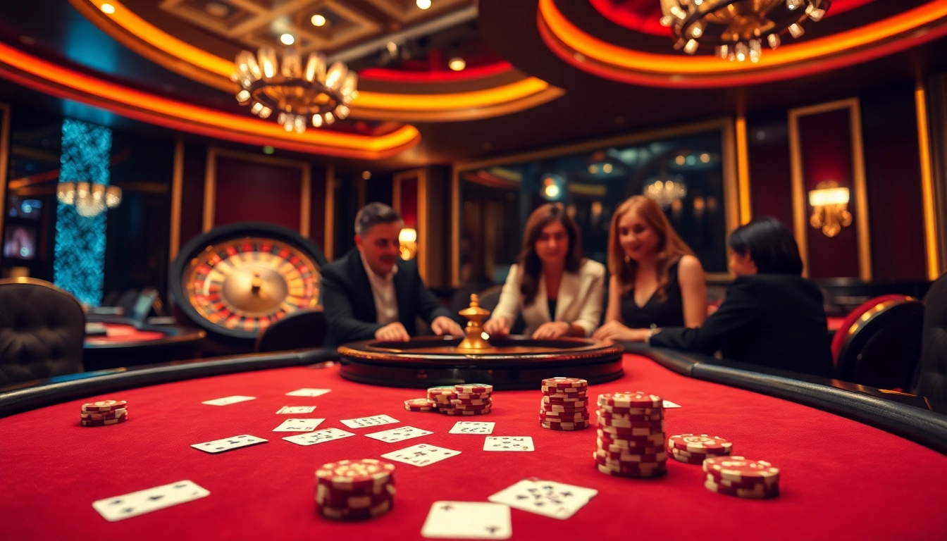 Engaging gameplay at nhà cái bong88 with poker chips on a luxurious table.