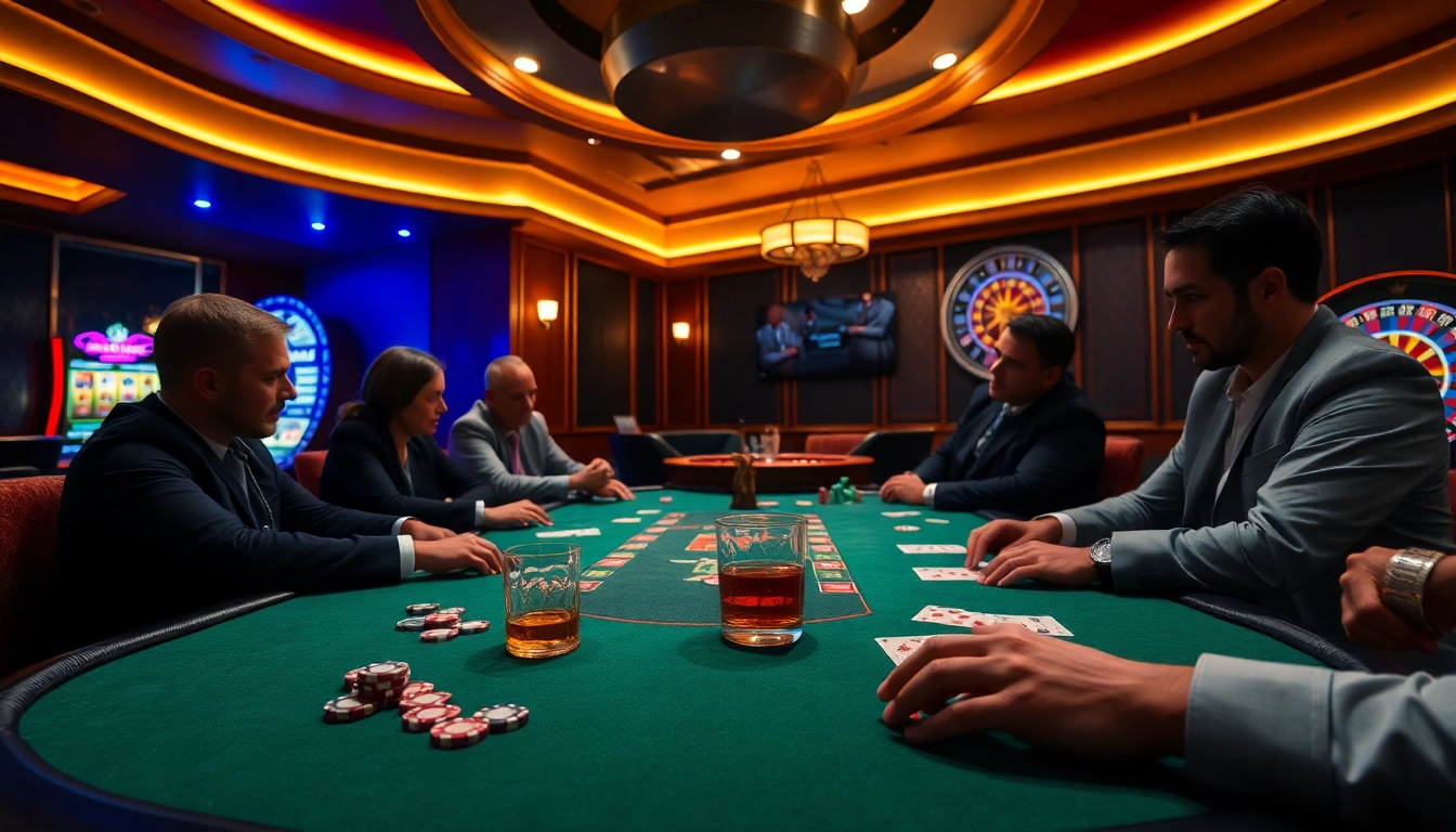 Experience high-stakes poker at https://68vip.co/ with an engaging casino atmosphere featuring chips and cards.