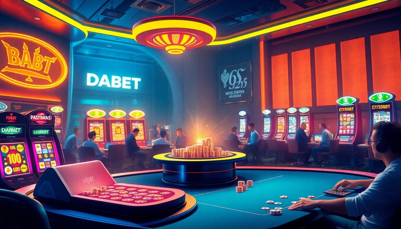 Join the excitement at nhà cái dabet with vibrant casino tables and engaging betting activities.