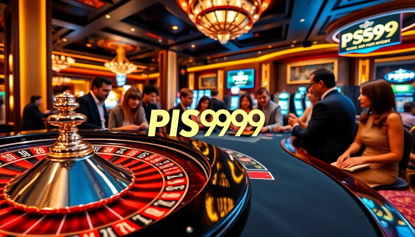 Experience the thrill of betting games at PS99 casino with glamorous roulette and poker.
