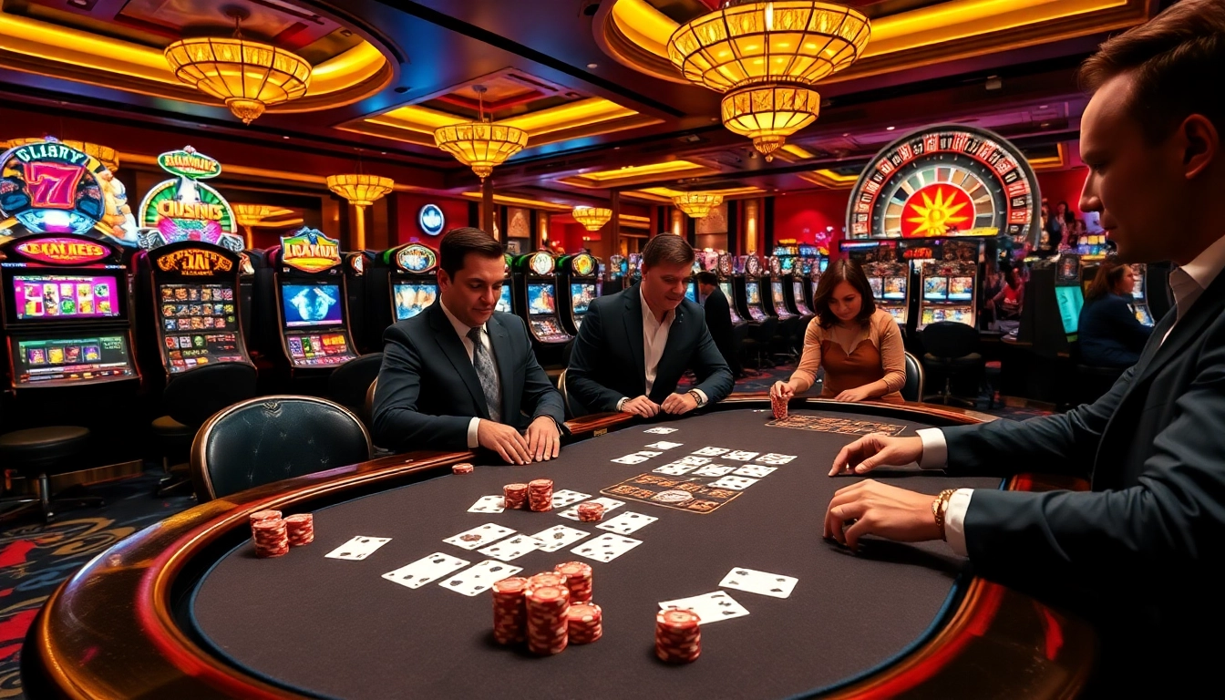 Players enjoying an exciting game at the luxurious casino table featuring https://parcelforce.uk.com/