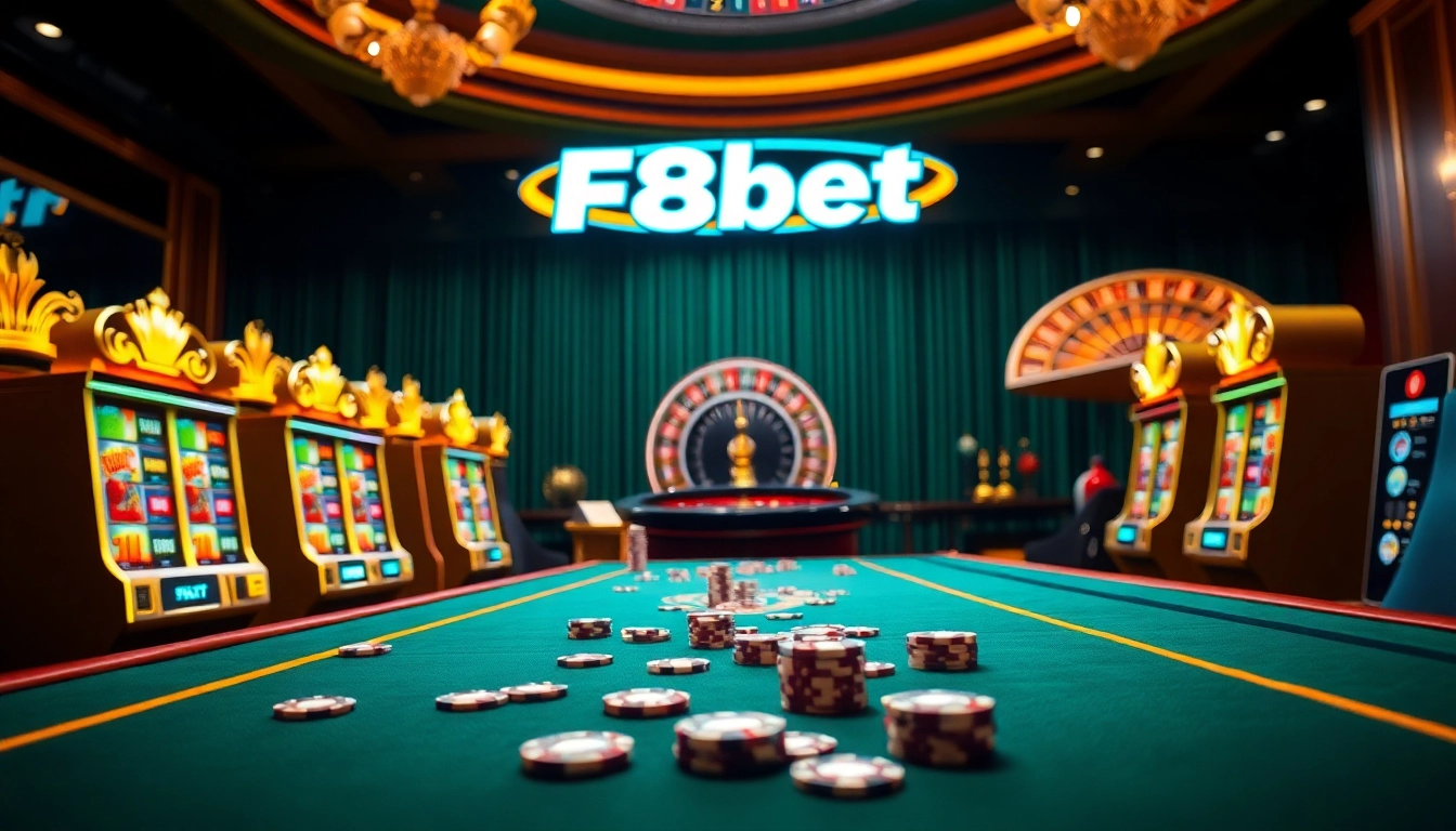 Experience the thrill of F8bet with vibrant slot machines and intricate casino games.