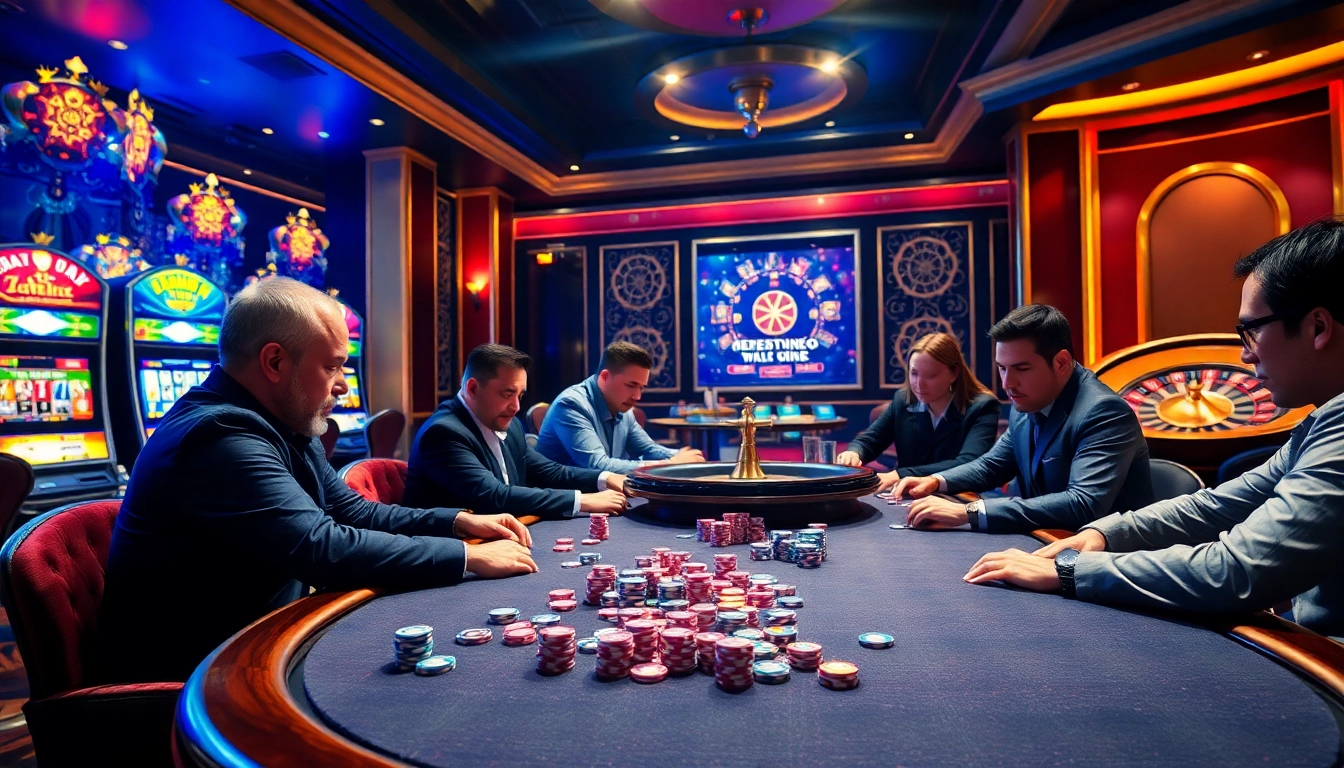 Engage in thrilling gaming experiences at nhà cái du88 with vibrant slot machines and poker action.