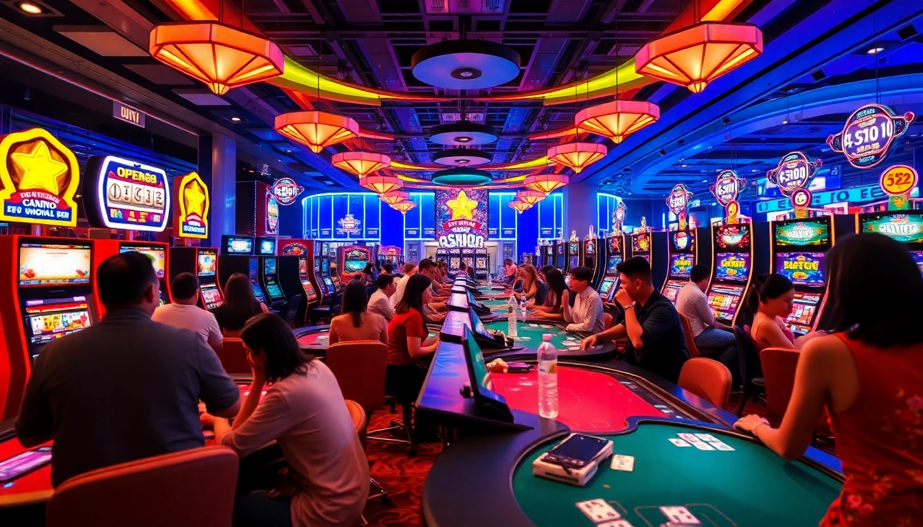 Experience the excitement of OPEN88's online casino gaming, featuring diverse players and a modern interface.