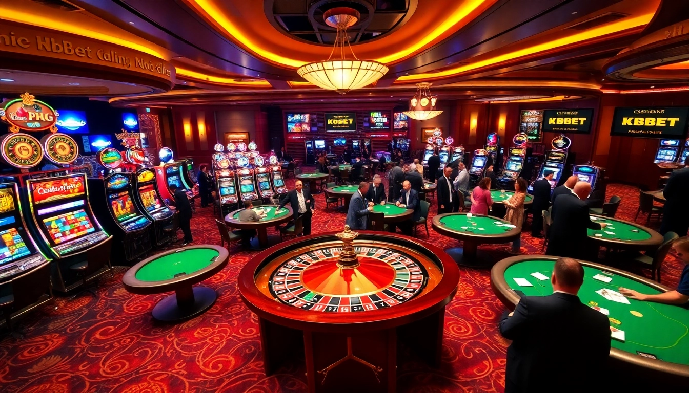 Experience thrilling gaming at nhà cái KBBET with exciting tables, chips, and vibrant atmosphere.