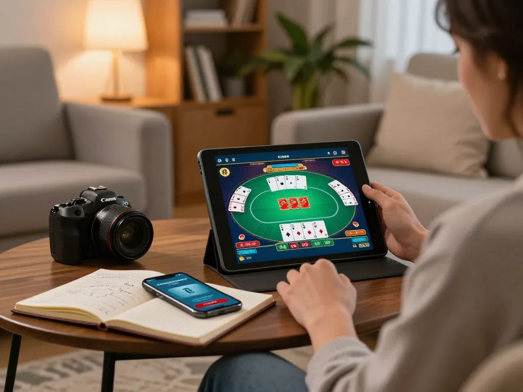 Expérience de jeu en ligne sur tortugacasinoonlinefr, montrant un jeu de poker vibrant sur tablette.