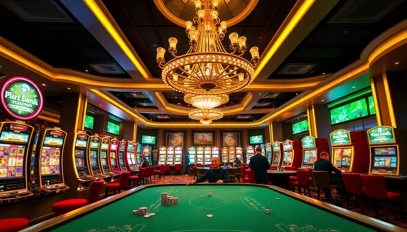 Découvrez le casino en ligne avec une ambiance animée et chic, où les joueurs s'amusent