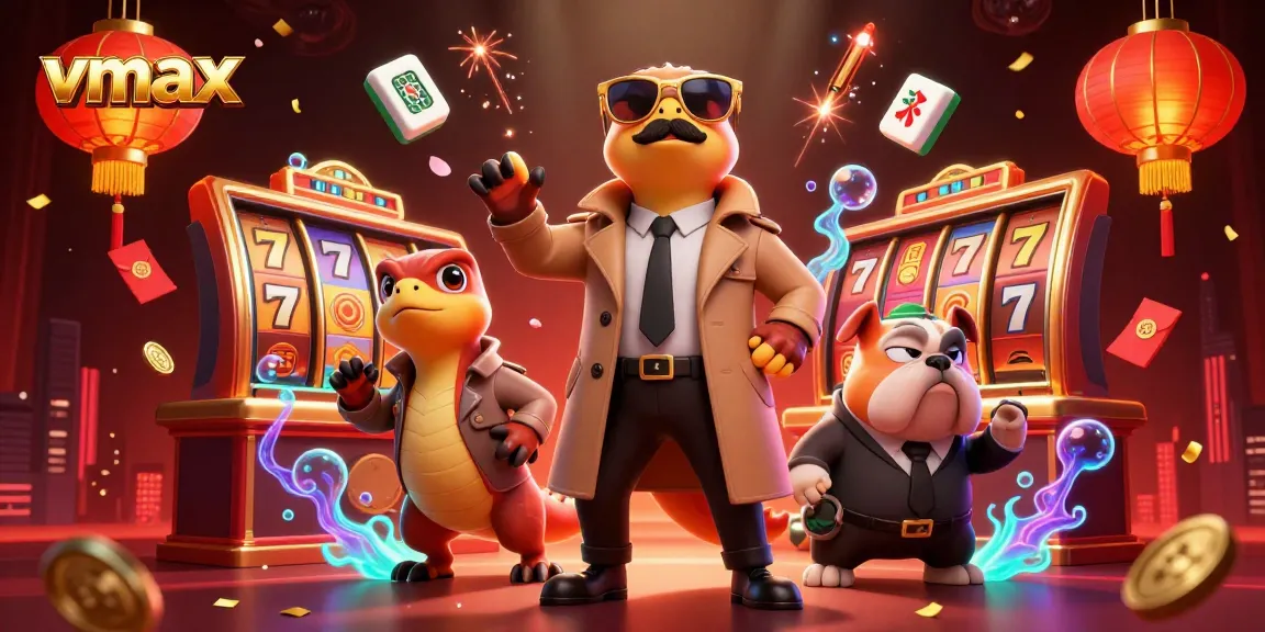 Experience the thrill of winning at vmax with animated raptors in a comedy casino scene.