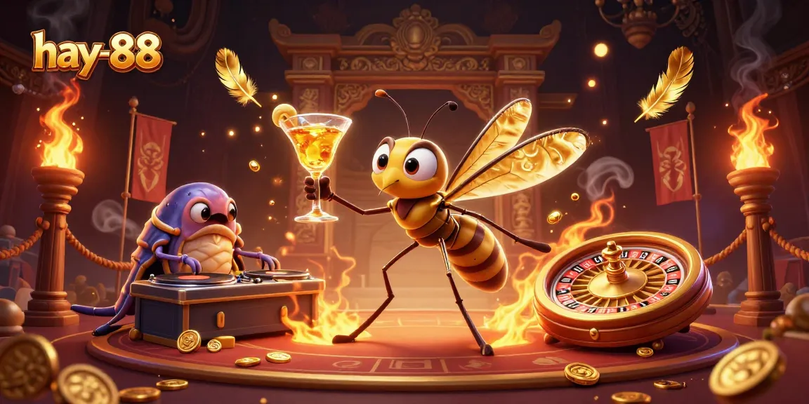 Experience thrilling gaming action at hay-88 with vibrant casino elements and dynamic characters.