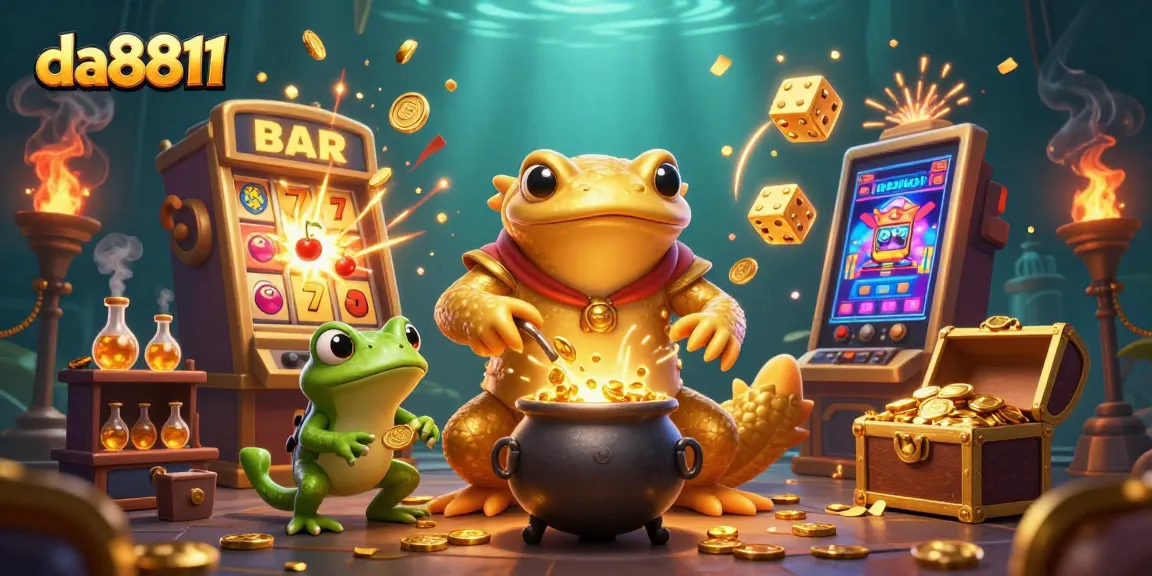 Experience thrilling gaming at da8811 with a vibrant casino scene featuring gold coins and dynamic elements.