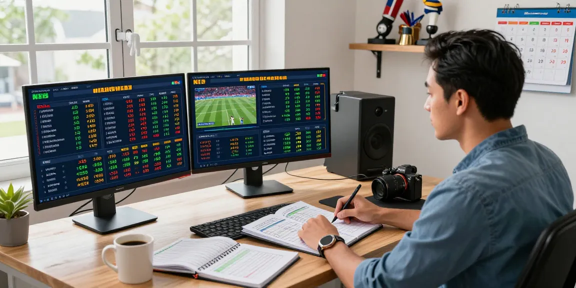 Un parieur expérimenté utilisant un bookmaker sans limite de mise dans un bureau moderne pendant une session de paris sportifs.