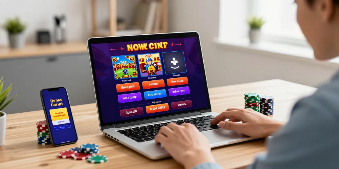 Expérience d'un joueur sur un nouveau casino en ligne avec jeux colorés et alertes de bonus.