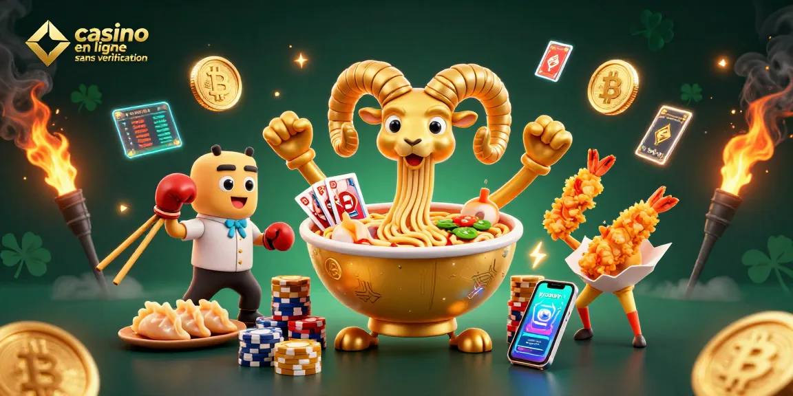 Jouez au casino en ligne sans vérification avec ce visuel dynamique de personnages animés.