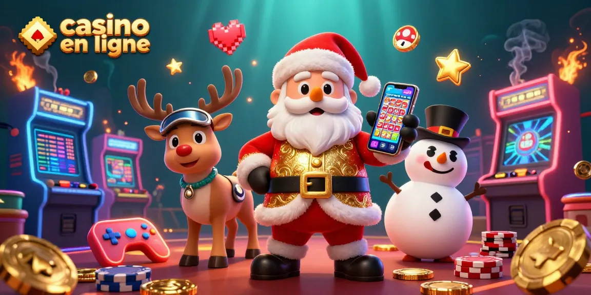 Jouez au casino en ligne avec le Père Noël et ses amis dans un univers ludique et coloré.