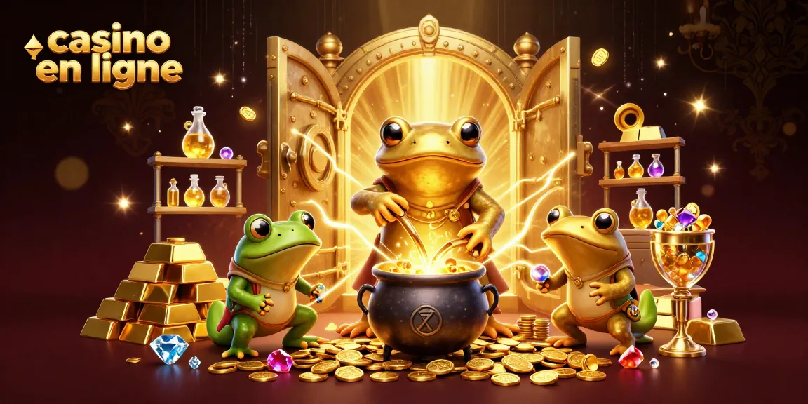 Gagnez au casino en ligne avec des pièces d'or et des trésors dans un laboratoire alchimique magique.